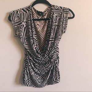 Plunge Neckline Blouse